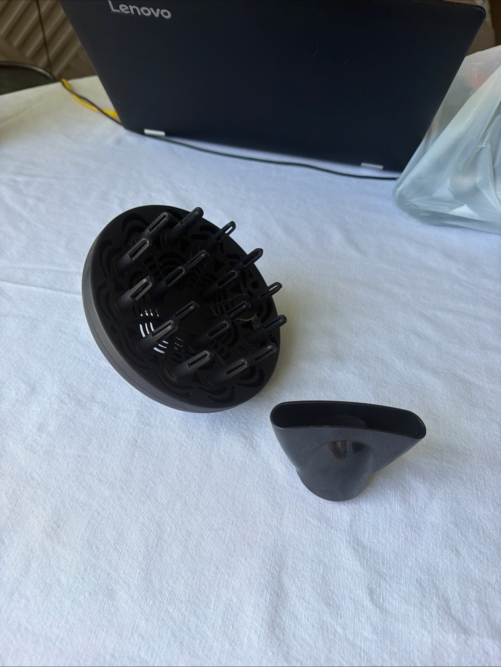 Black Hair Dryer Diffuser Attachment - Universal Styling Accessory